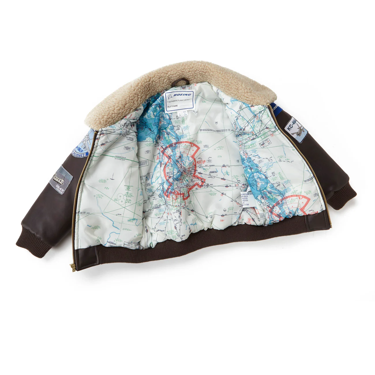 Boeing Kids' Brown Aviator Jacket - Image 2