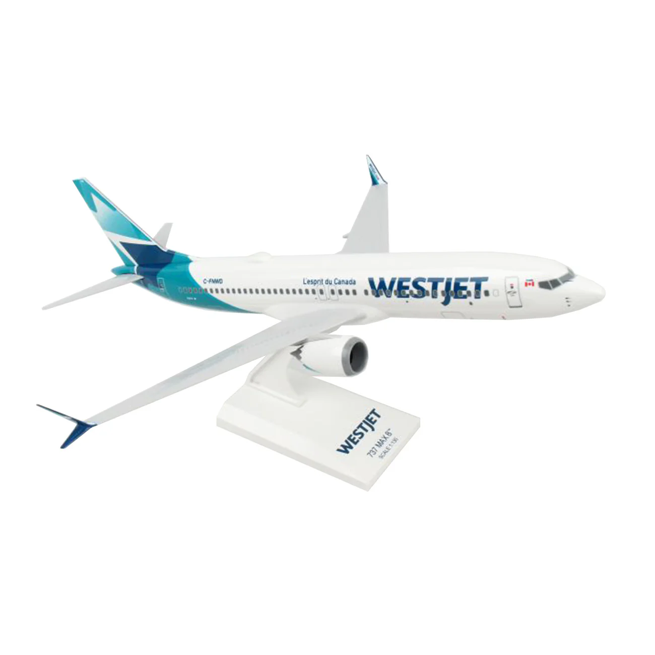 WestJet Airlines Boeing 737 MAX 8 1:130 Model